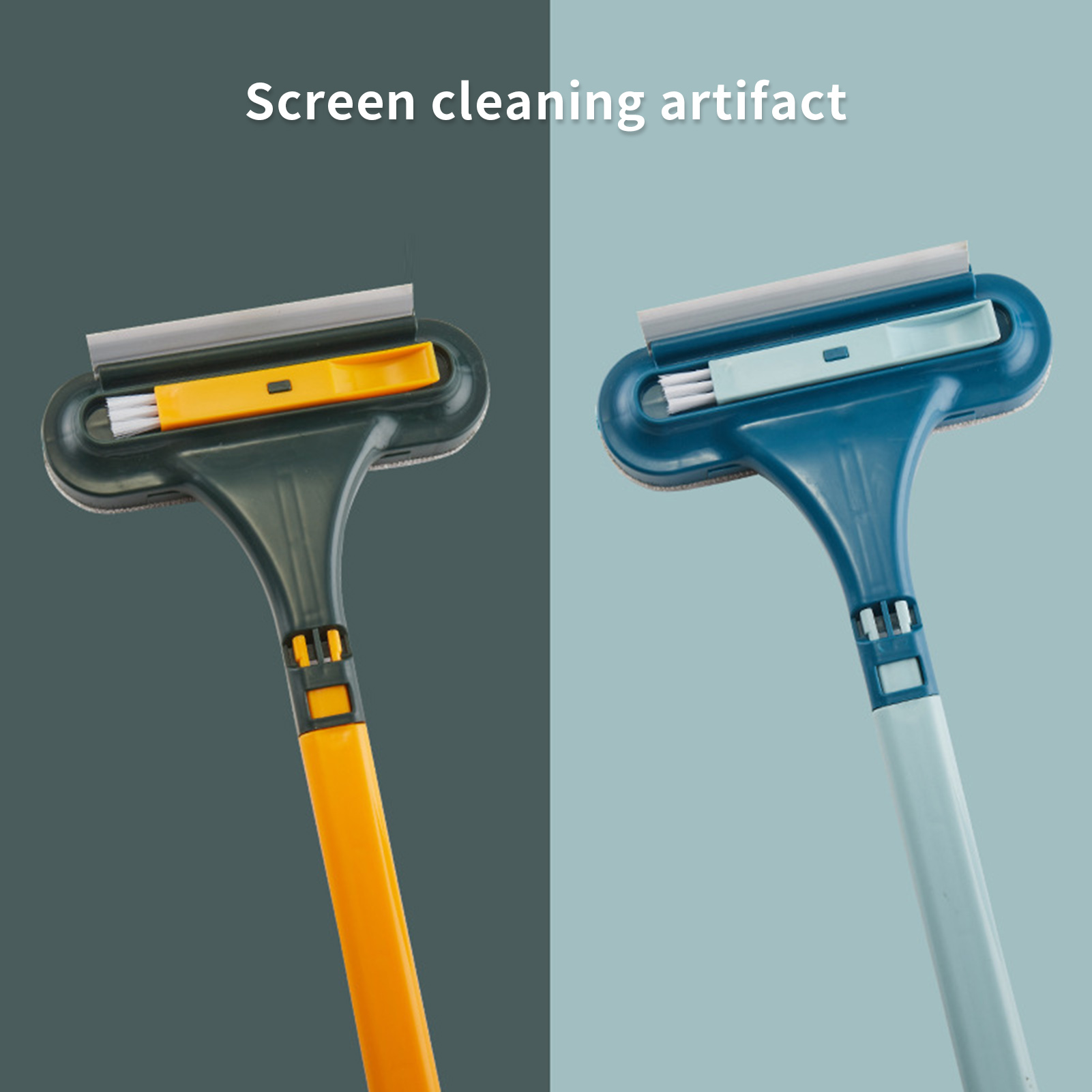 Hesroicy Cleaning Brush Convenient Multifunctional Wide Application  Versatile Washable Decontamination Extend Double-sided Glass Cleaner  Cleaning Tools 